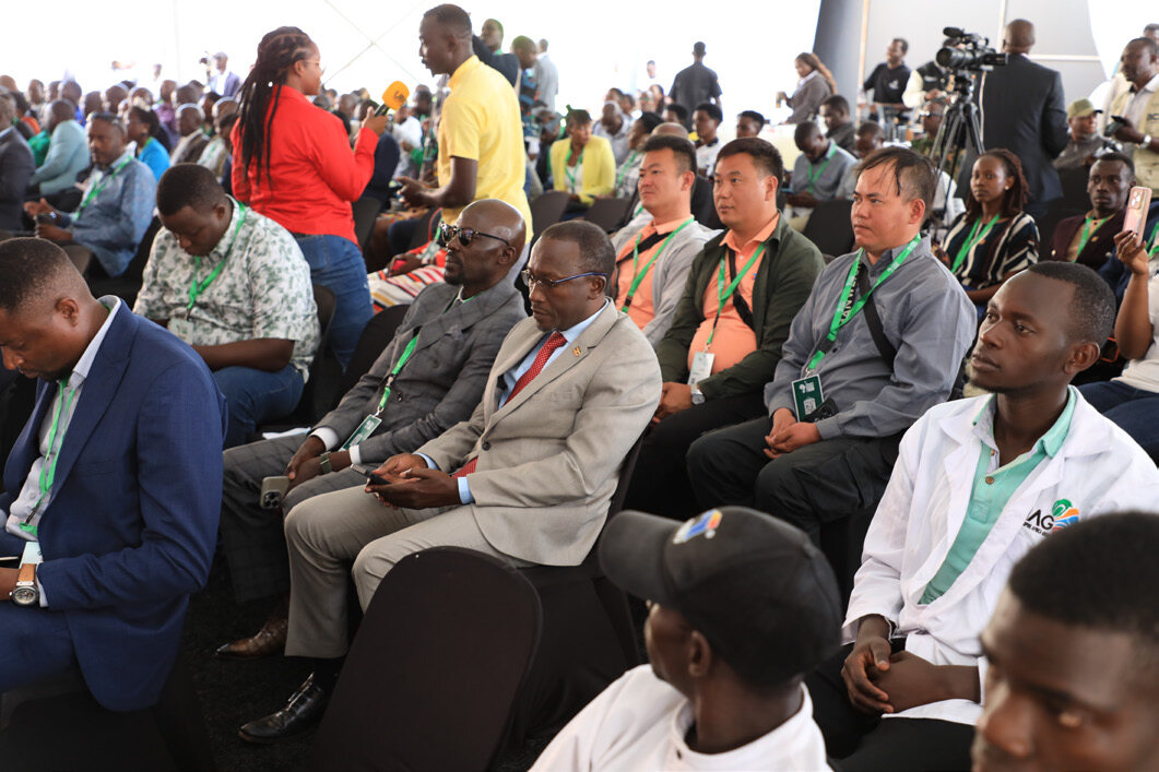 Delegates networking at an African coffee event